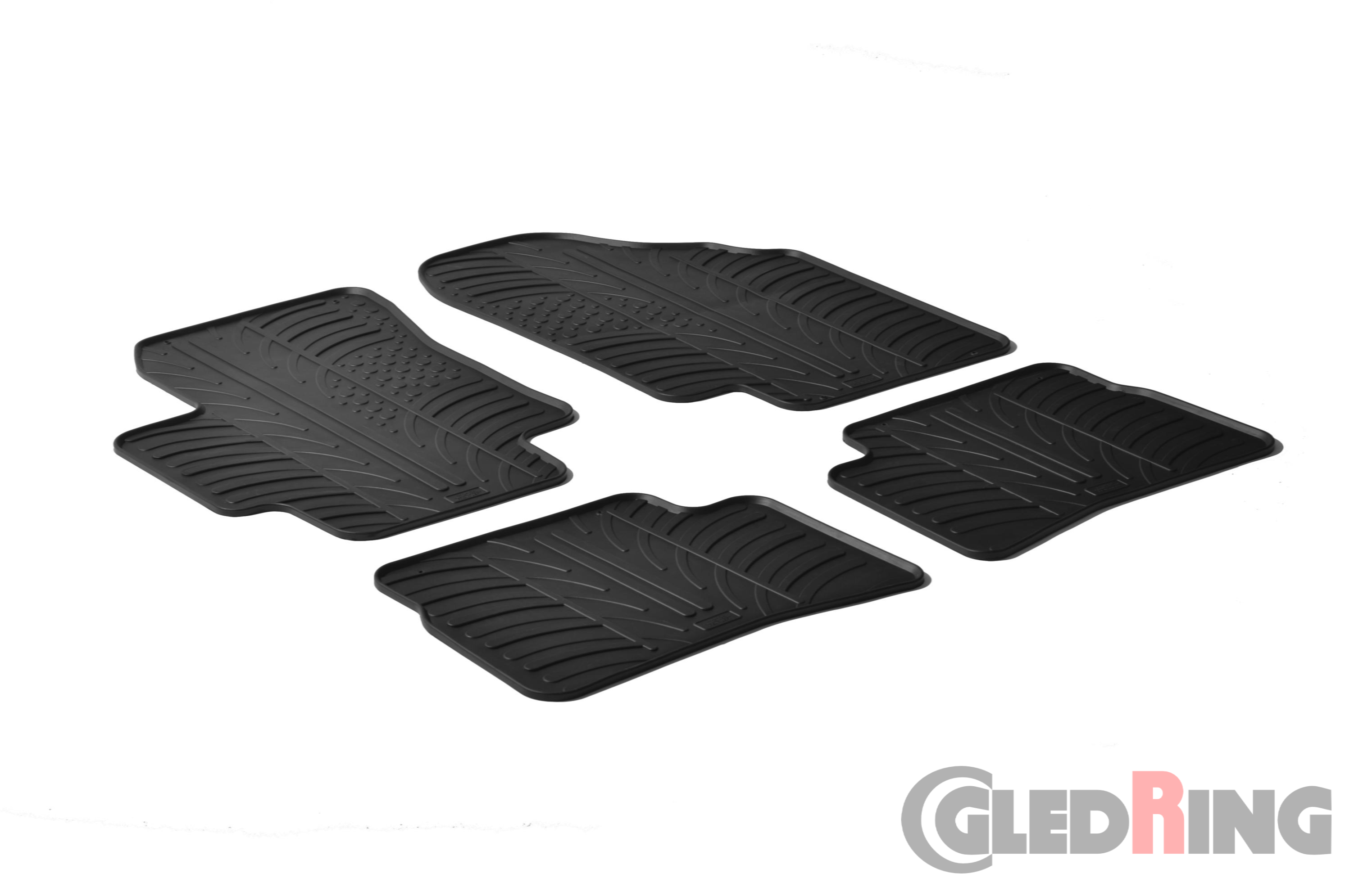 Original Gledring Passform Fußmatten Gummimatten 4 Tlg. - HYUNDAI Accent 2005->